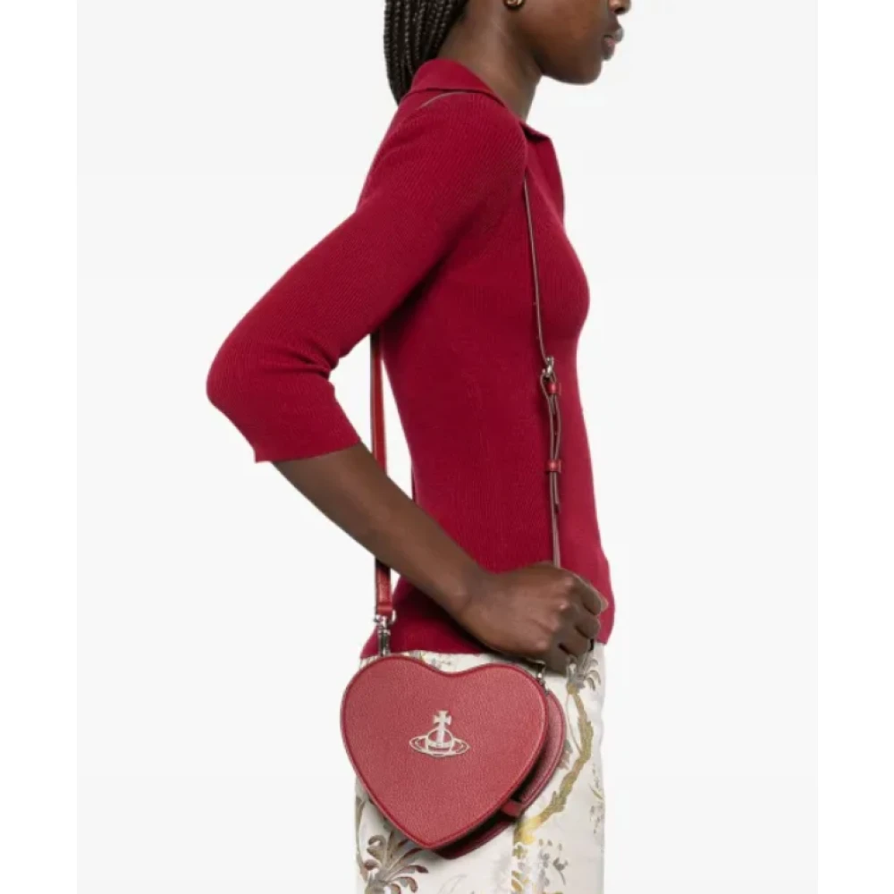 Vivienne Westwood Rode Heart Crossbody Tas Red Dames