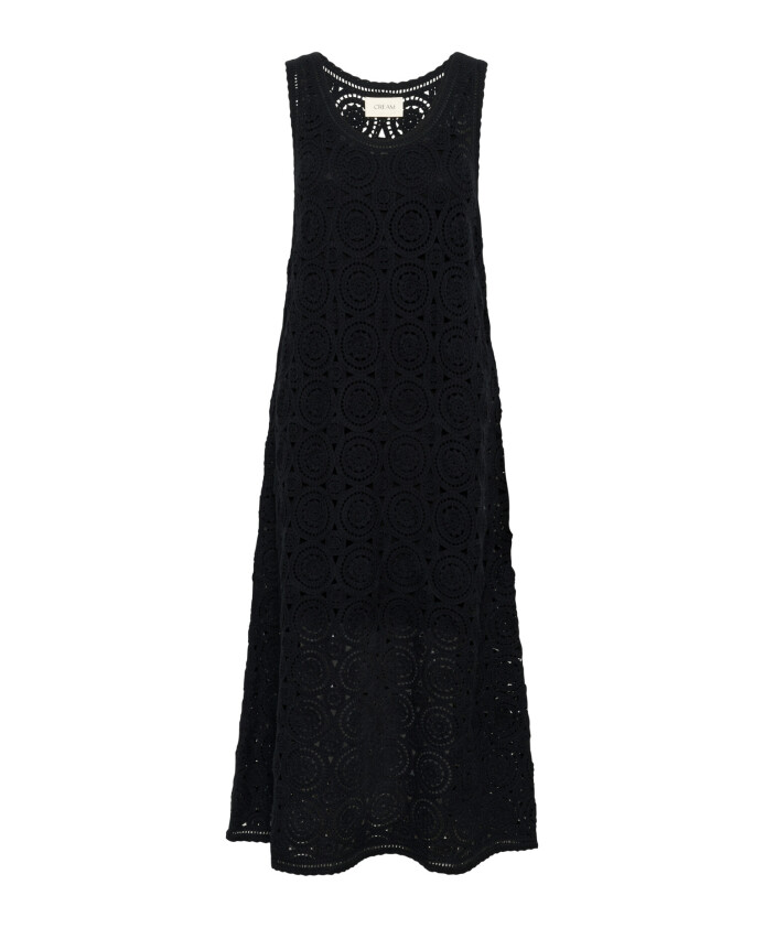 robe-en-tricot-noir-avec-qualite-a-motifs