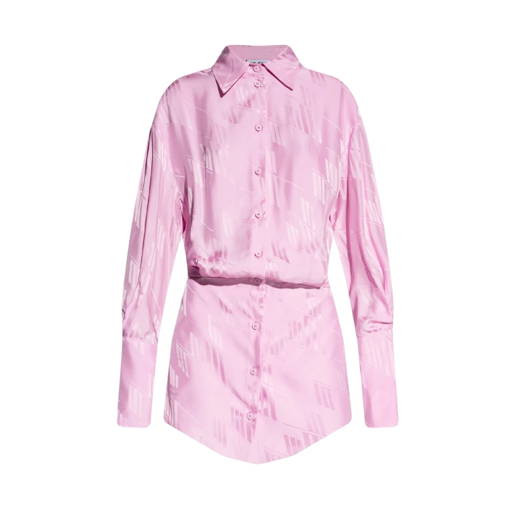 The Attico Women's Pink Shirt Dresses, 2XS, Silvye Mini Shirt Dress