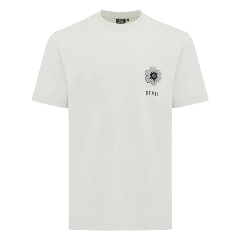 Genti Off White T-shirt J2041-1223 White Heren