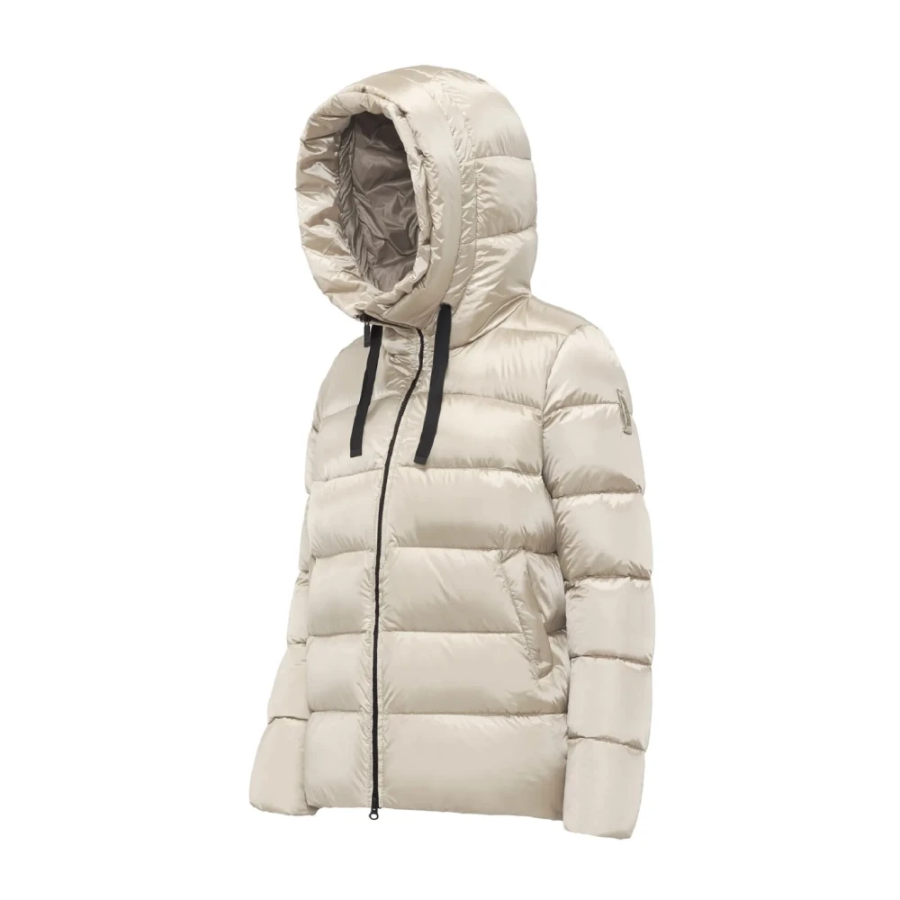 BomBoogie Grijze Korte Gewatteerde Hoodiejas Gray Dames