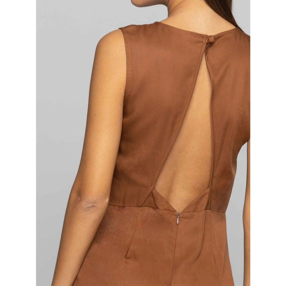Kocca Metallic Bruin Jumpsuit Jurk Brown Dames