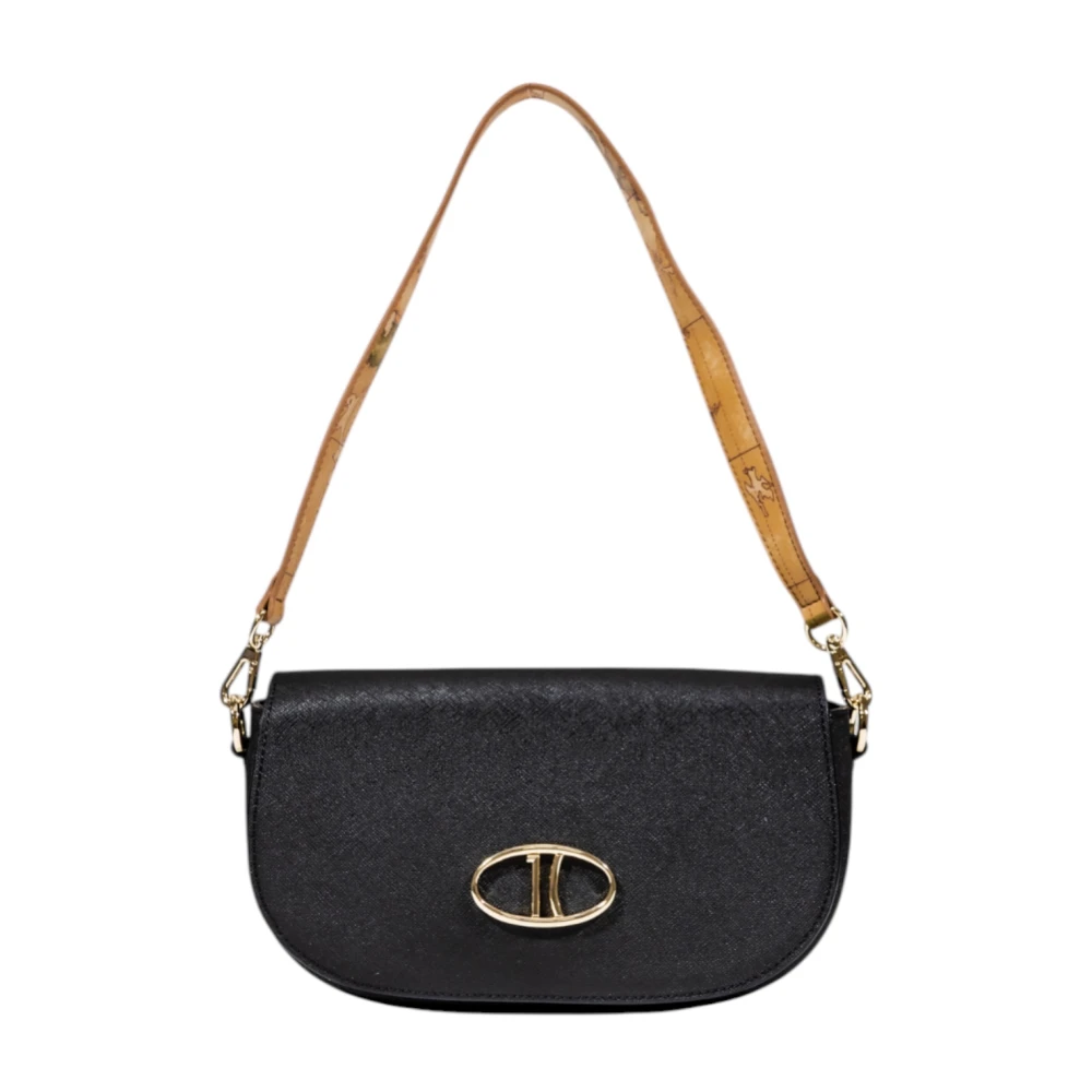 Alviero Martini 1A Classe Black Geographic Print Medium Women's Bag - Female - Shoulder Bags - One Size - Bags