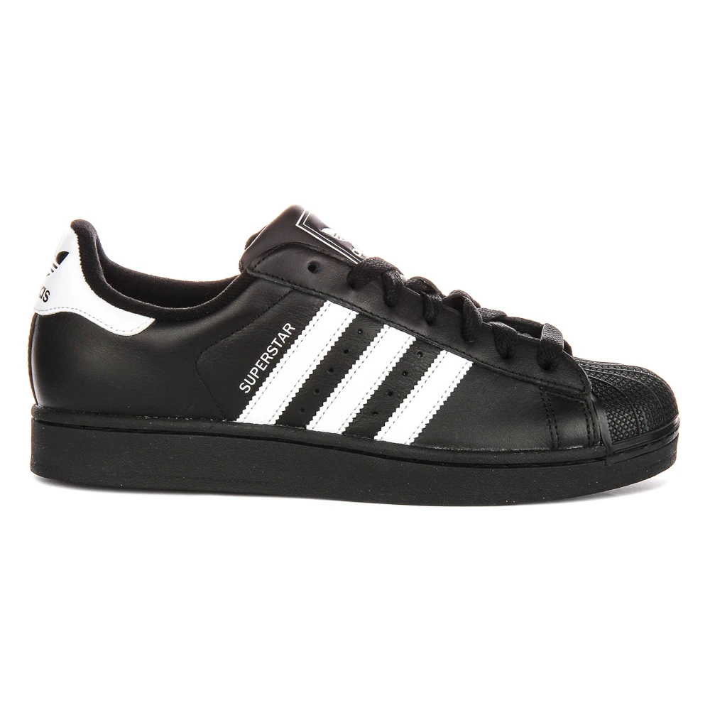 Adidas Men's Black Superstar Ii Leather Trainers - Skateboarding - 6 Uk - Sport