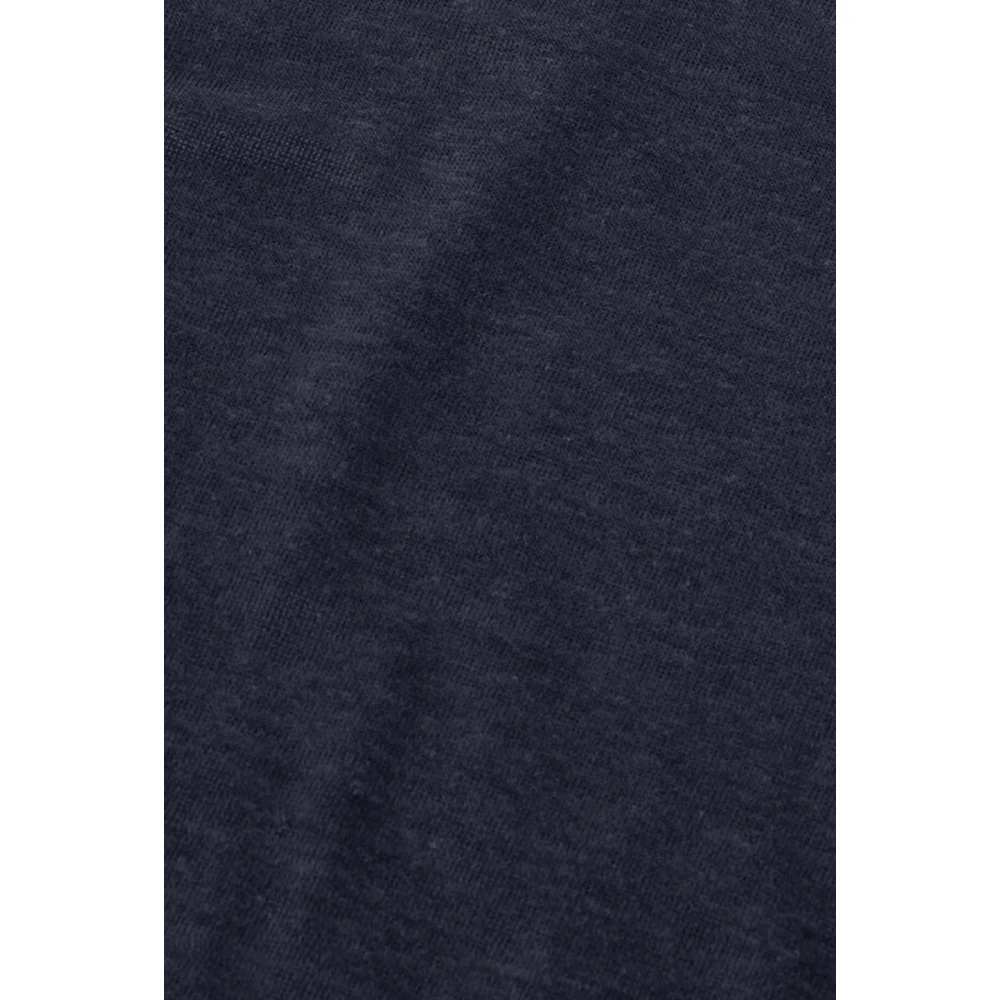 Loro Piana Blauw Crew Neck T-shirt Blue Heren
