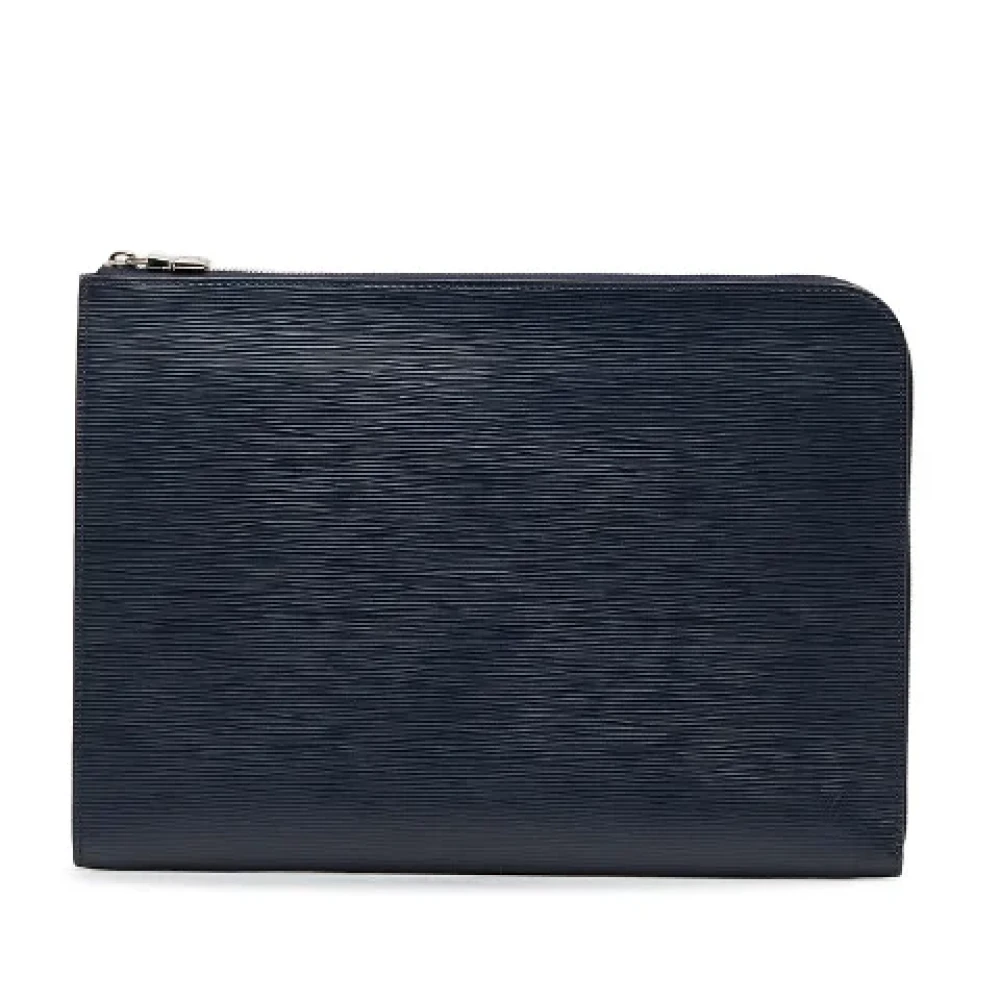 Louis Vuitton Vintage Pre-owned Leather clutches Blue Dames
