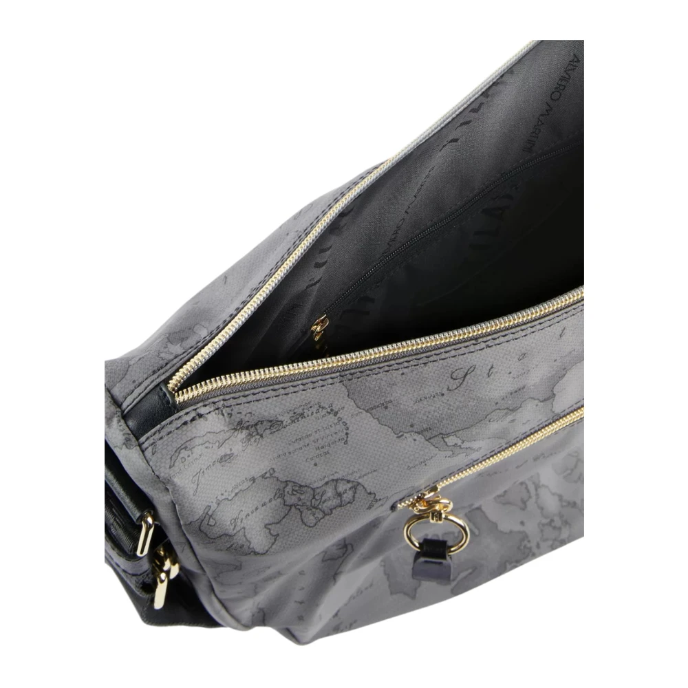 Alviero Martini 1a Classe Donkergrijze Social Soft Schoudertas Gray Dames