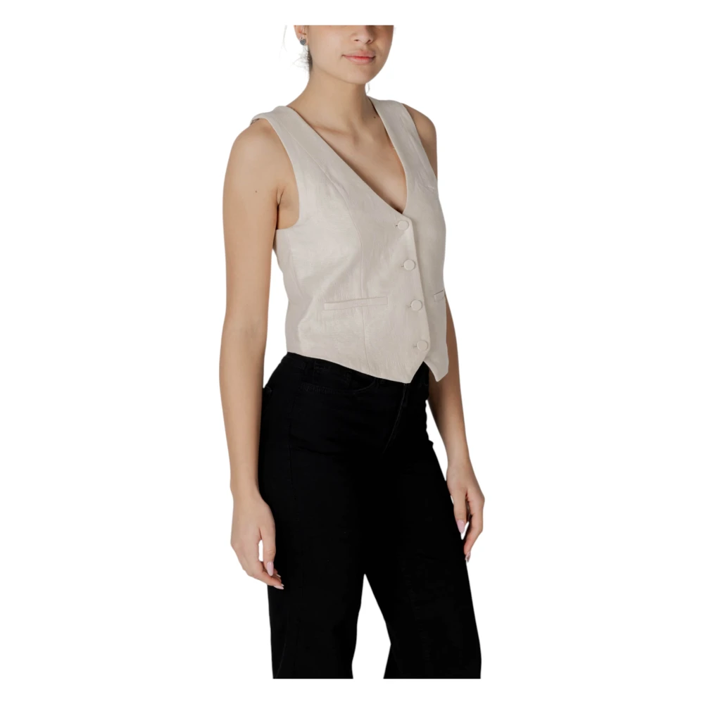 Desigual Stijlvolle Damesvest Katoenmix Beige Dames