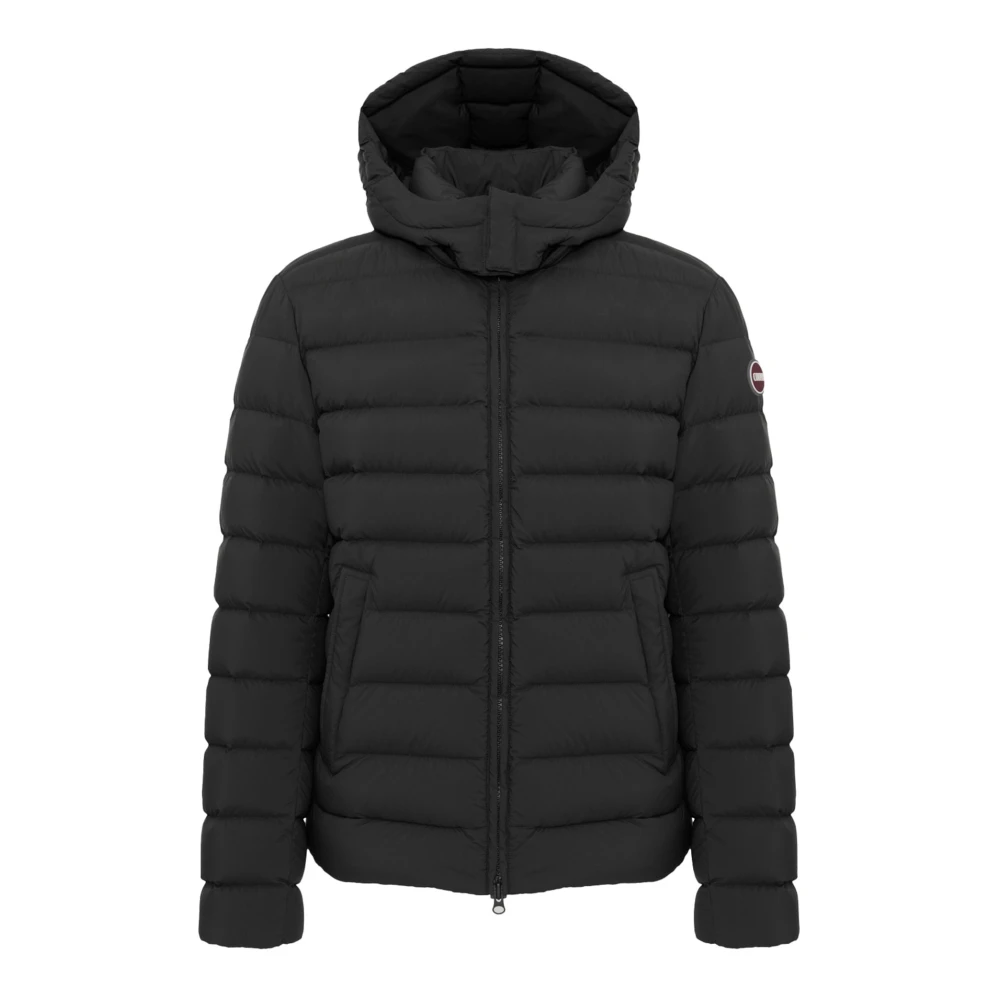Colmar Mannelijk Zwart Jassen Heren, 4XL, Donzen Jas Met Afneembare Capuchon