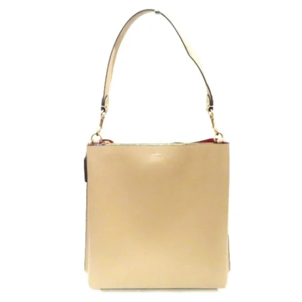 Coach Pre-owned Leather handbags Beige Dames