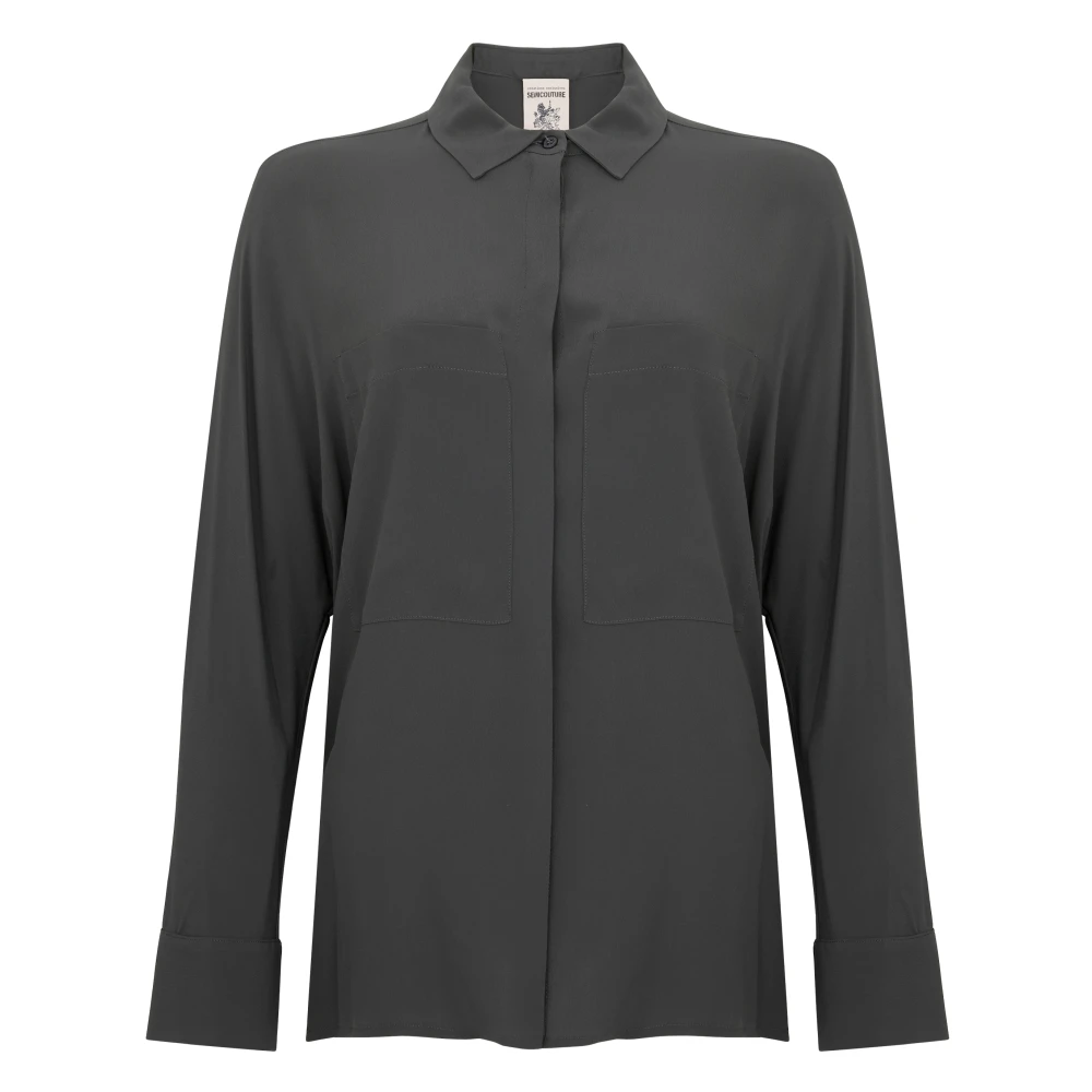 Semicouture Grijze Casual Overhemden Gray Dames