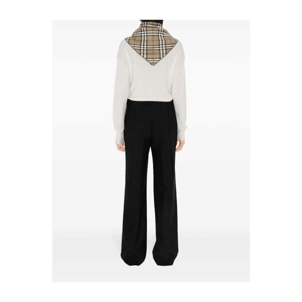 Burberry Zijden Twill Check Sjaal Beige Dames