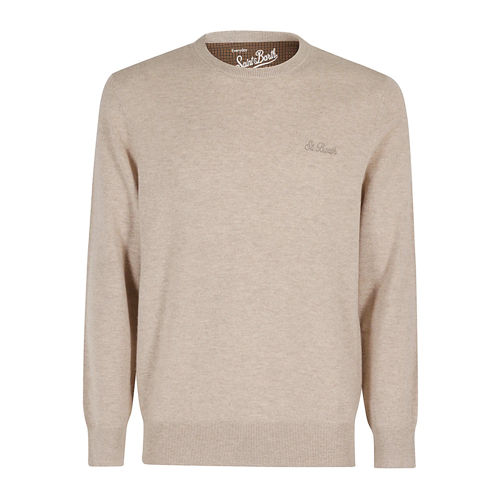 MC2 Saint Barth Kasjmier Wol Kraag Trui Beige Heren