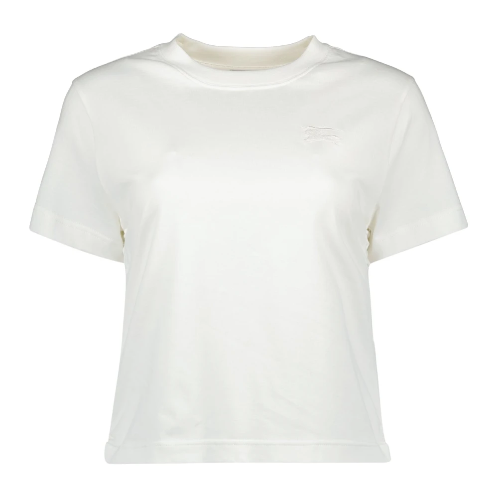 Burberry Women's White T-Shirts, M, Festival Cotton T-Shirt