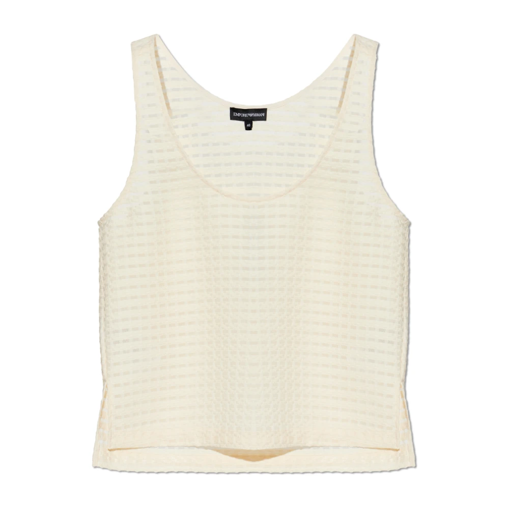 Emporio Armani Donna Beige Top, M, New,