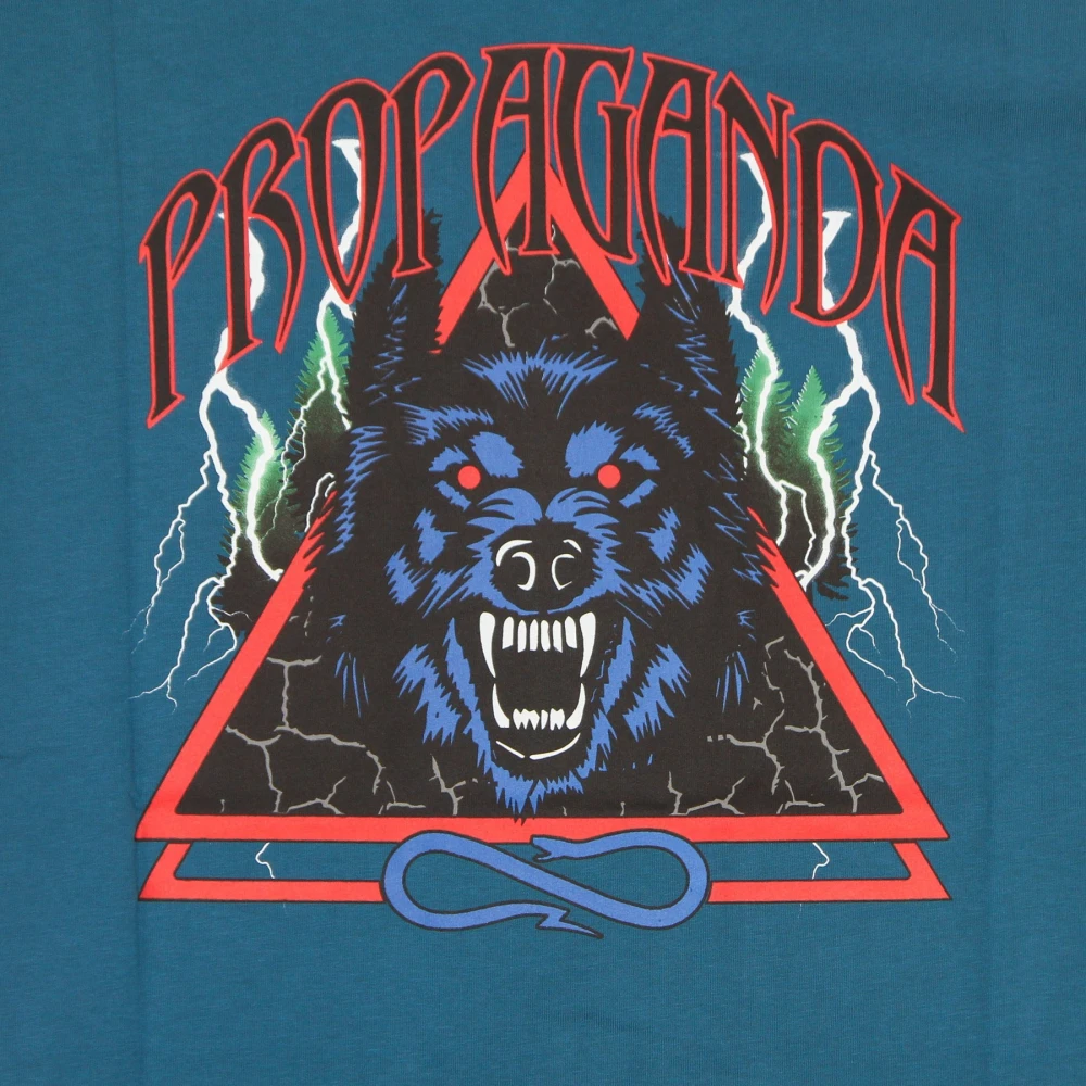 Propaganda Wolf Tee Korte Heren T-Shirt Blue Heren