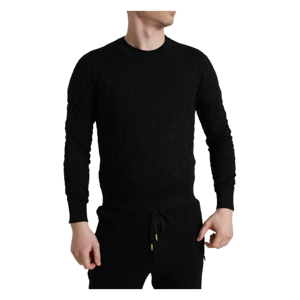Dolce & Gabbana Round-neck Knitwear Black Heren