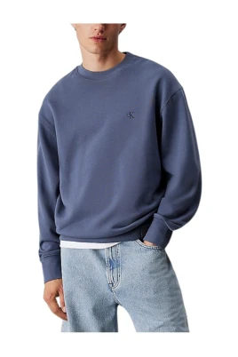 Blå French Terry Sweatshirt