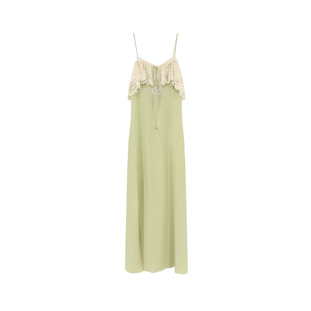 Chloé Long Dress - Female - Midi Dresses - Green - S - Dresses
