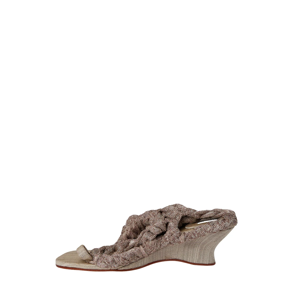 Isa Boulder Women's Brown Medusa Short Wedge Heels - Wedges - 5 Uk - Shoes