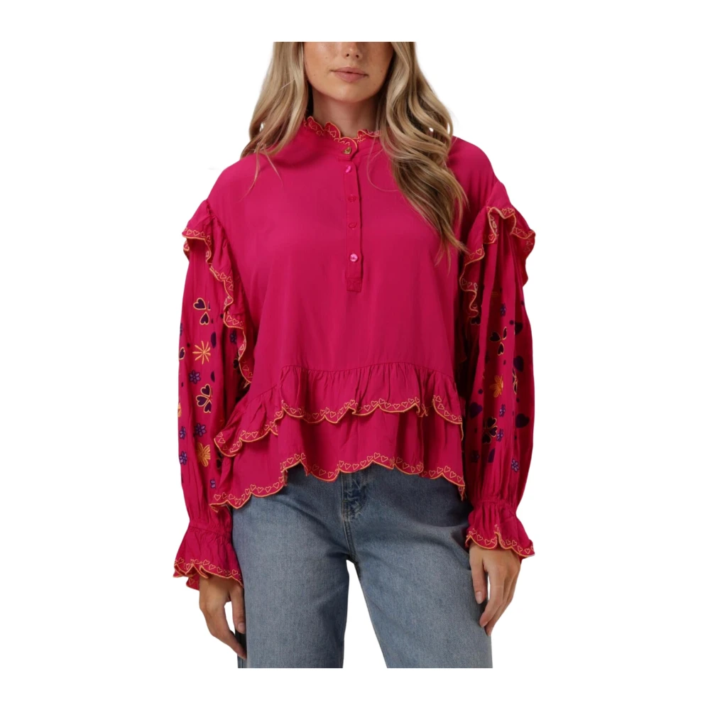 Harper & Yve Rode Joan-Ls Blouse Red Dames