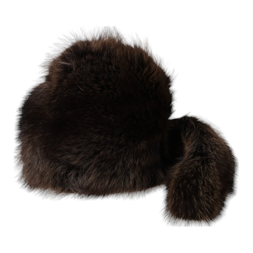 Dolce & Gabbana Women's Brown Fur Bucket Hat