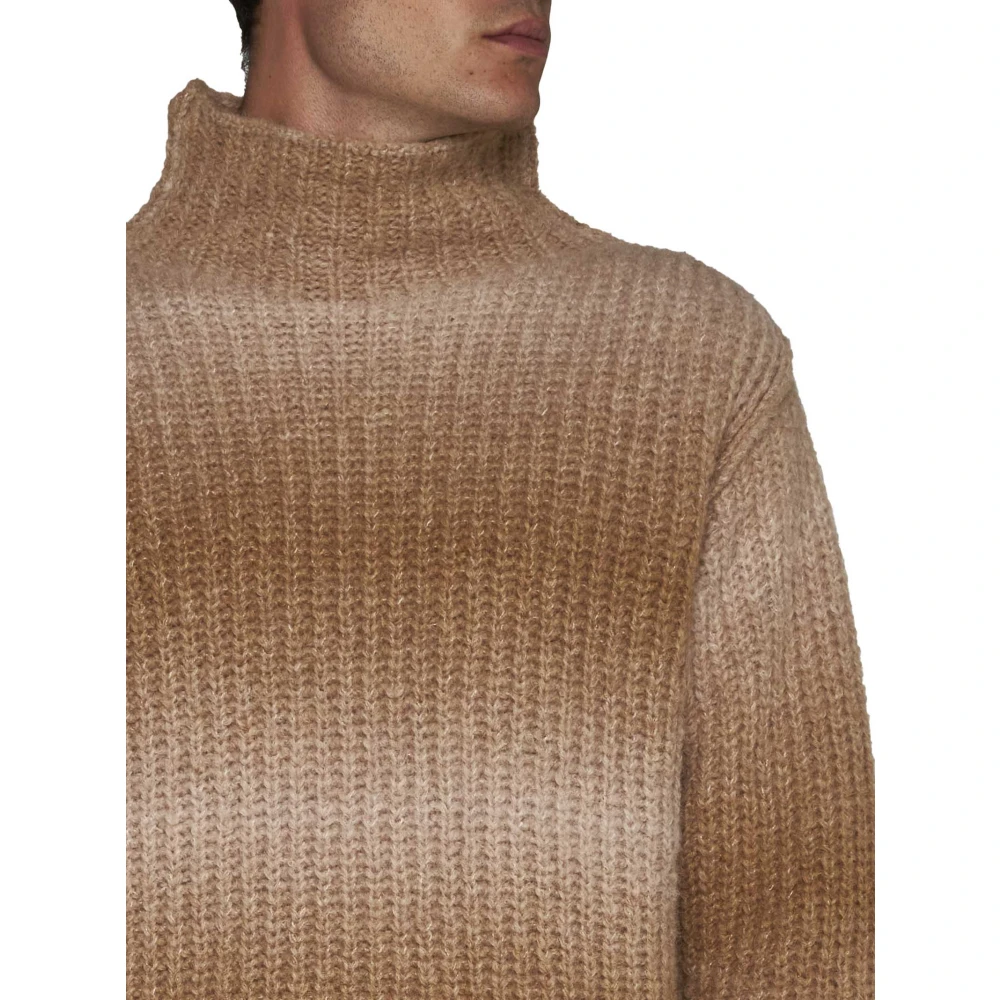 Roberto Collina Bruine Sweater Lupetto ML Brown Heren