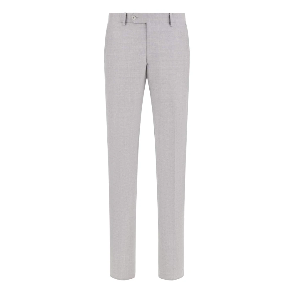 Boggi Milano B Aria B Aria Pure Wool Broek Gray Heren