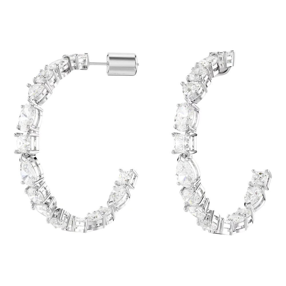 Swarovski Unisex Gray Mesmera Creolen White Rhodium Plated 5672834 - Earrings - One Size - Accessories