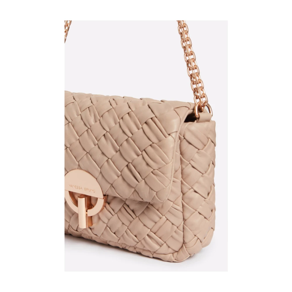 Vanessa Bruno Gewatteerde Leren Maantas Beige Dames