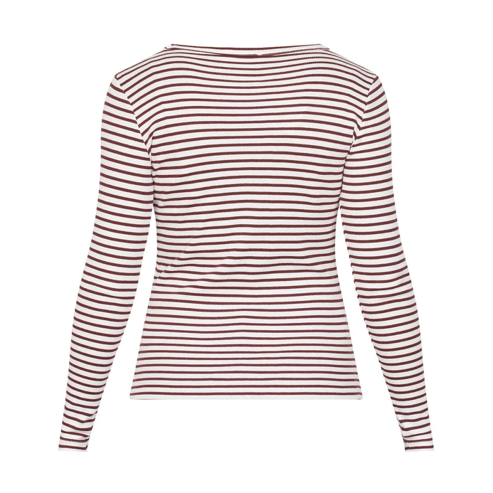 Sisters Point Lange Mouw Top in Eike Stijl Beige Dames