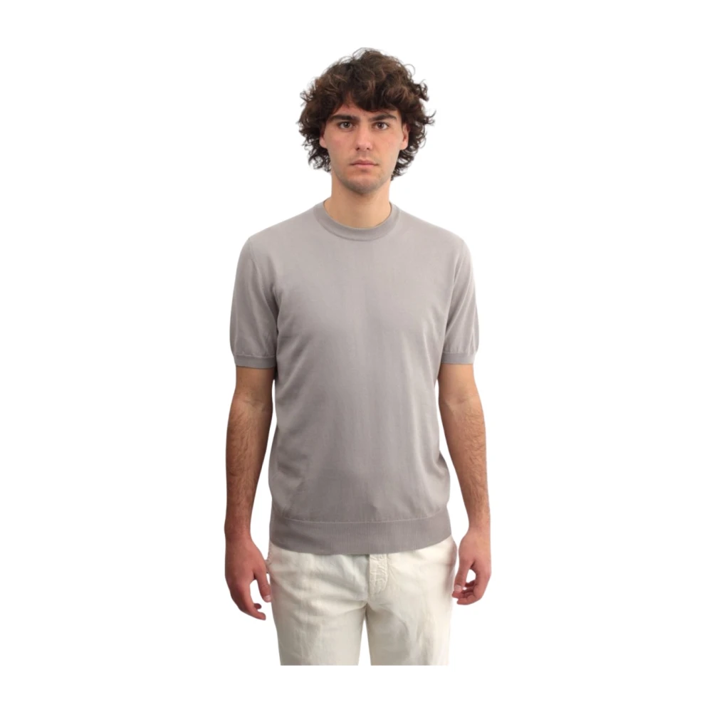 Altea Grijze T-shirt met korte mouwen en ronde hals Gray Heren