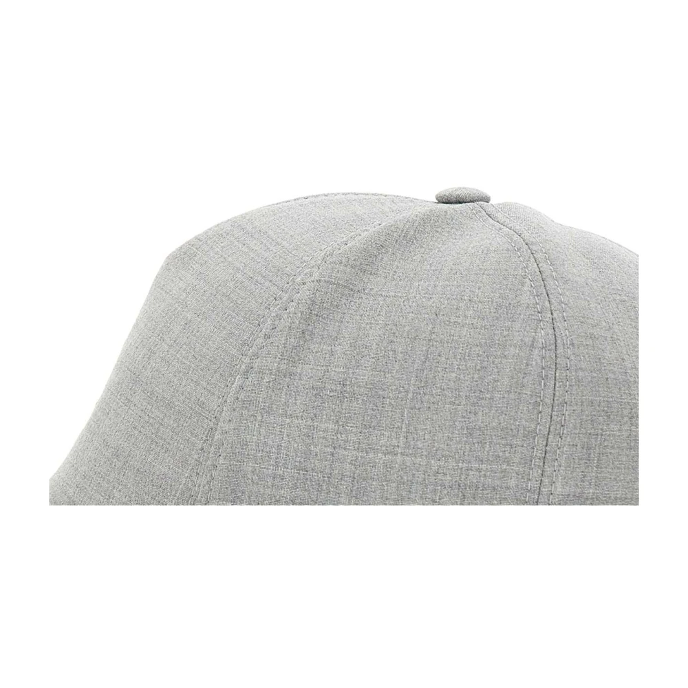 Eleventy Wol en Zijde Baseballpet Grijs Gray Heren