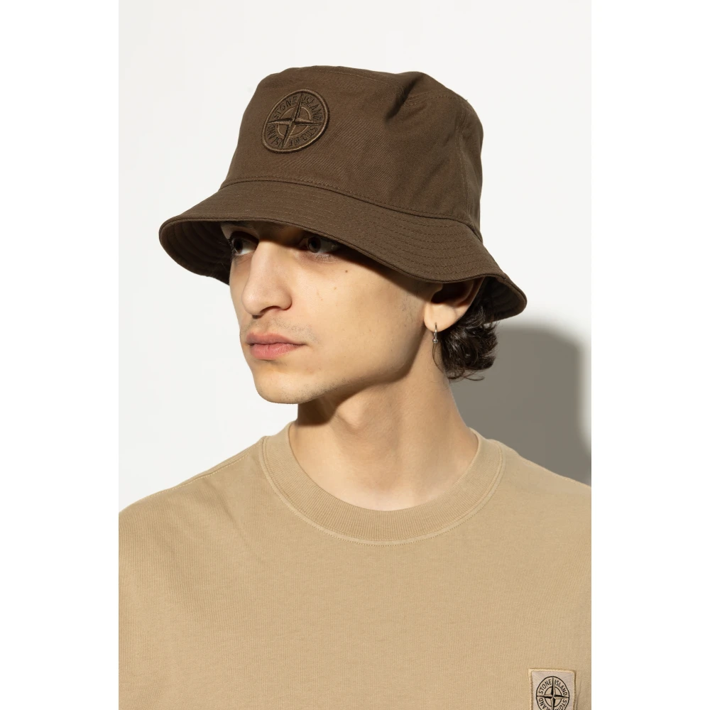 Stone Island Pet met logo Brown Heren