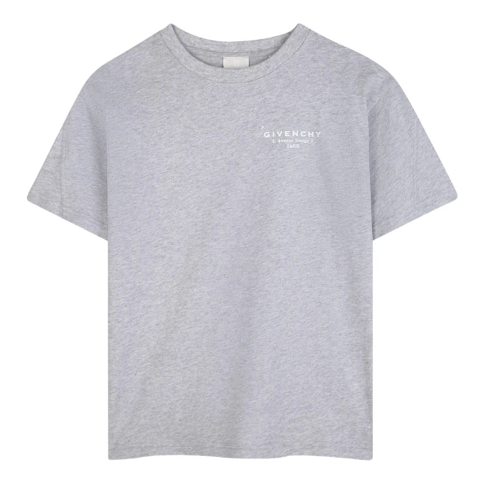 Givenchy Boys Gray Kids Short Sleeve T-Shirts, 4 Y, Crew Neck T-Shirt