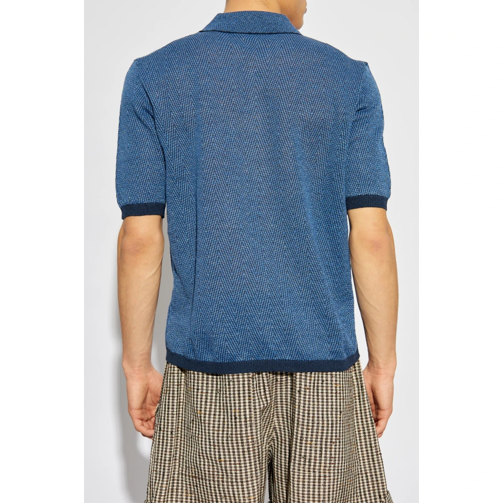 Bottega Veneta Gestreepte polo Blue Heren