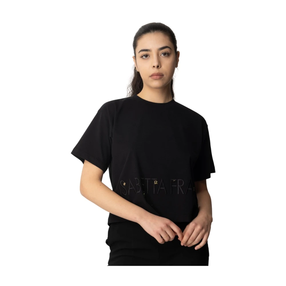 Elisabetta Franchi T-Shirts Black Dames