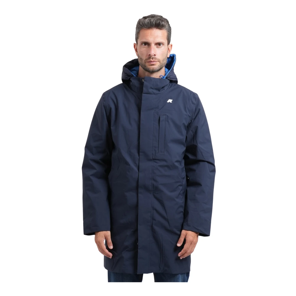 K-Way Uomo Blu Cappotti, Xl, New,