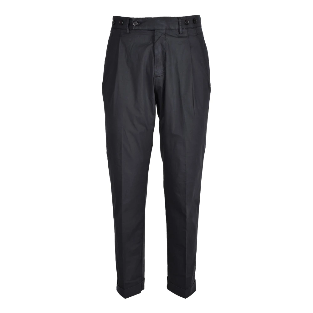Berwich Katoen Lycra Elastaan Broek Black Heren