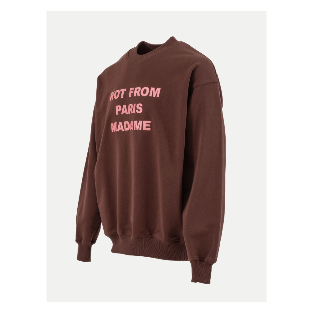 Drole de Monsieur Geborduurde Sweater Brown Heren