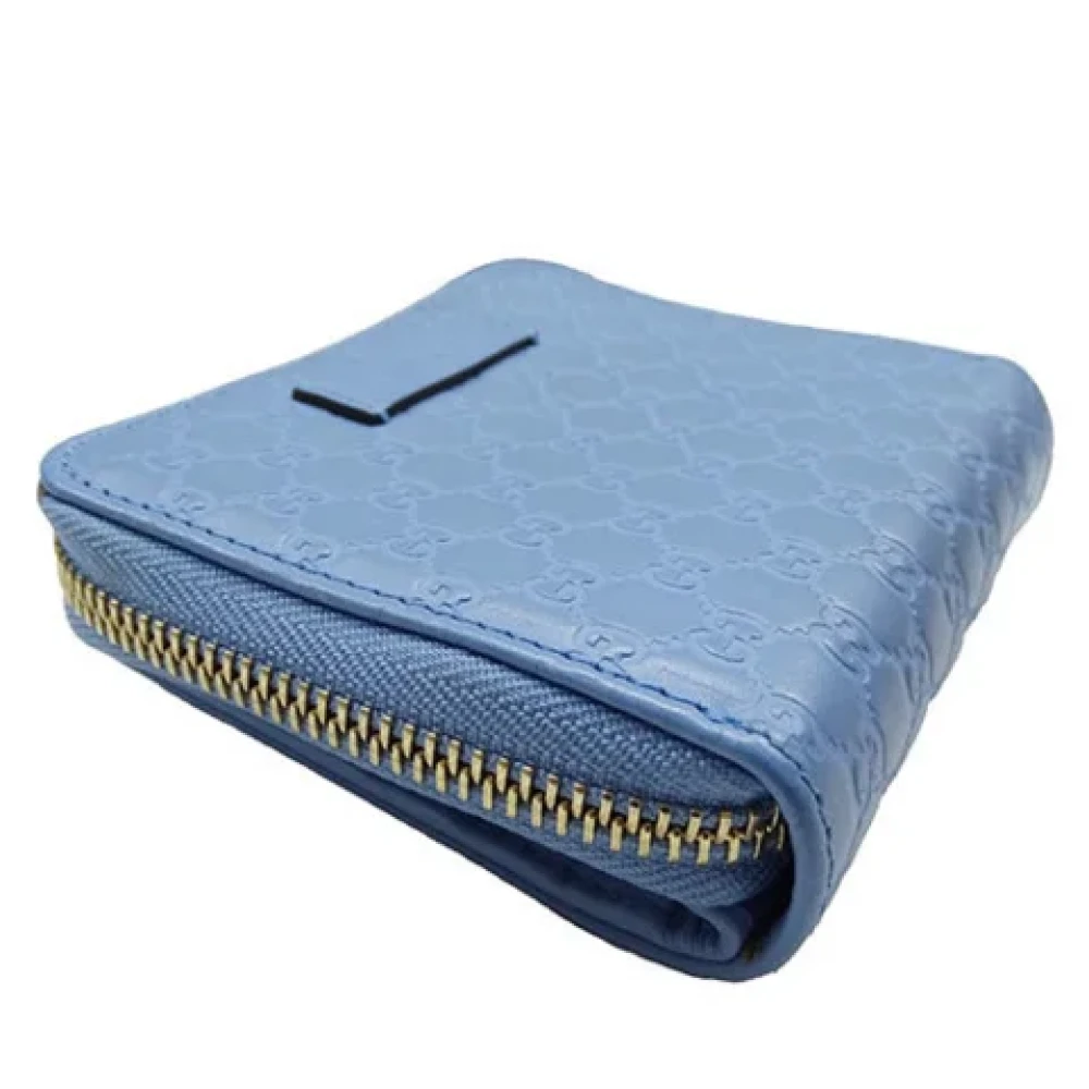 Gucci Vintage Pre-owned Leather wallets Blue Dames