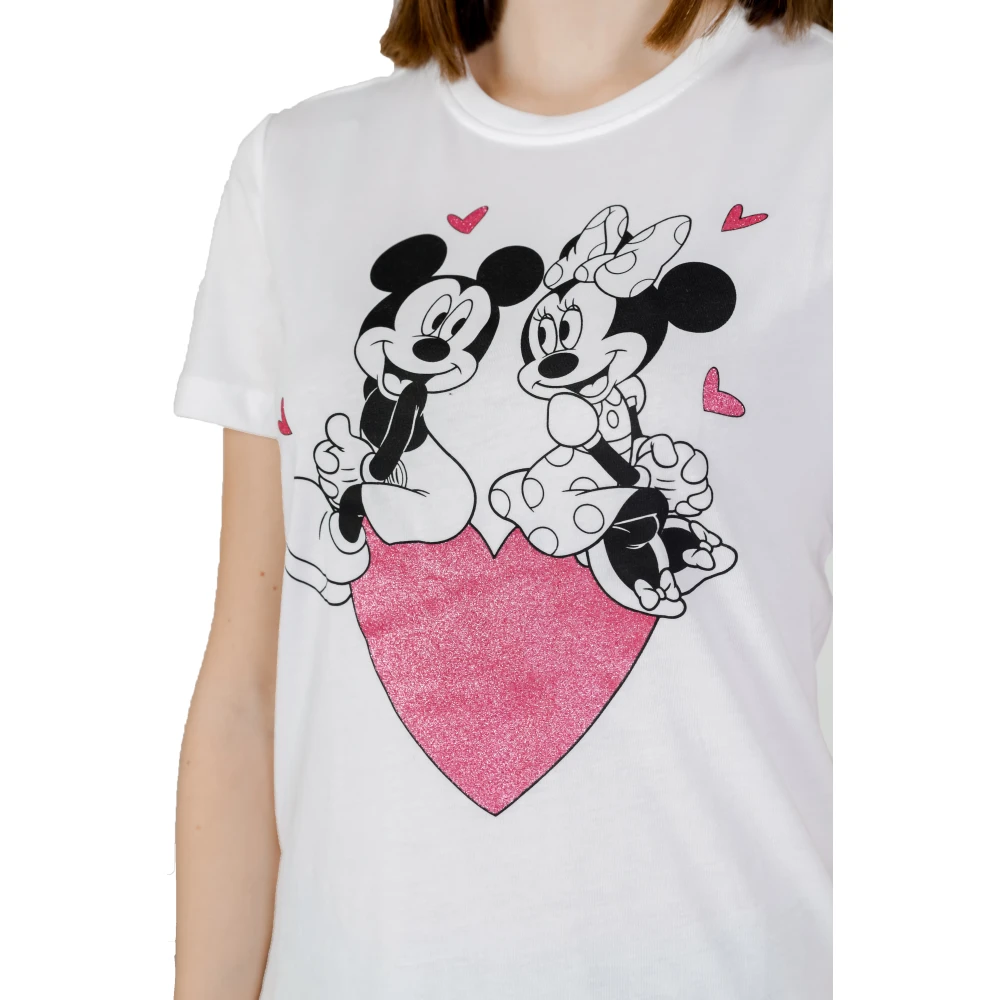 Only Mickey Valentine T-Shirt Collectie White Dames