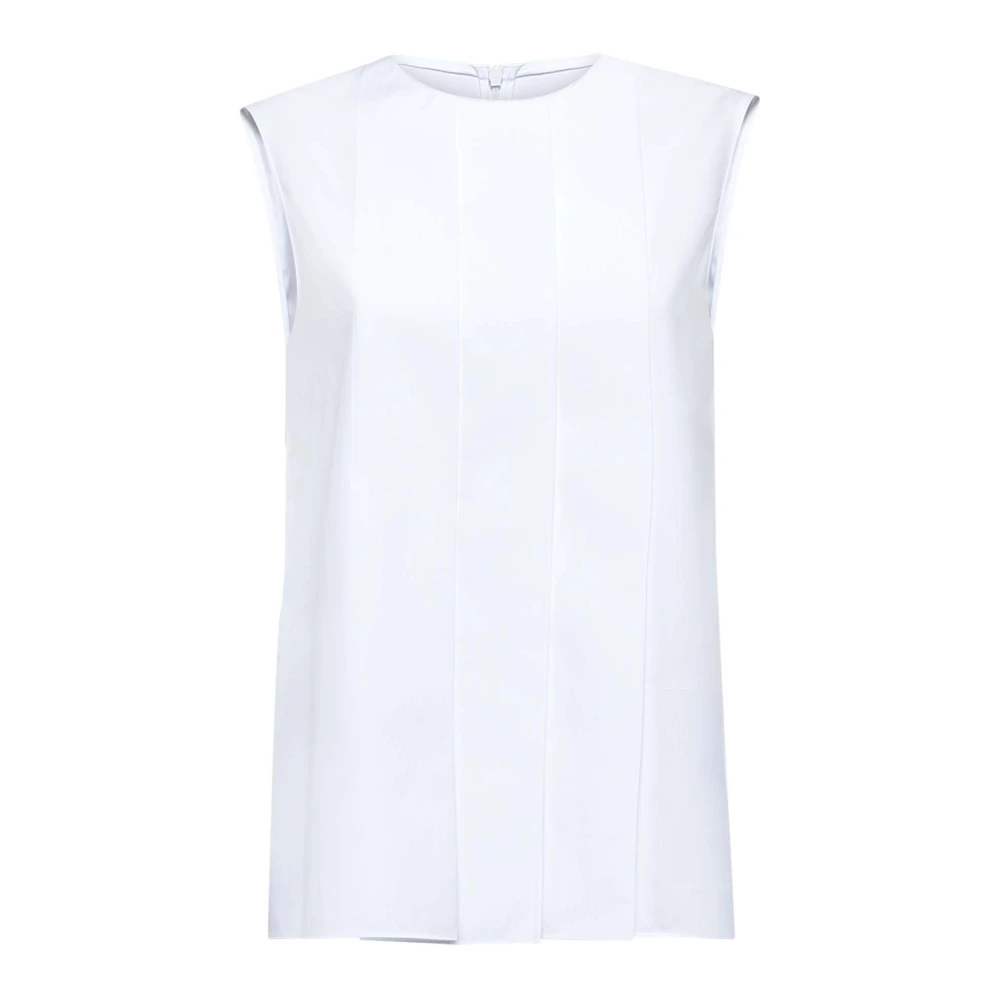 Marni Witte Mouwloze Top met Symbool Borduurwerk White Dames