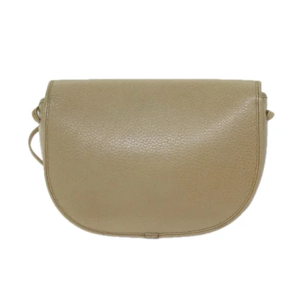 Dior Vintage Pre-owned Leather dior-bags Beige Dames