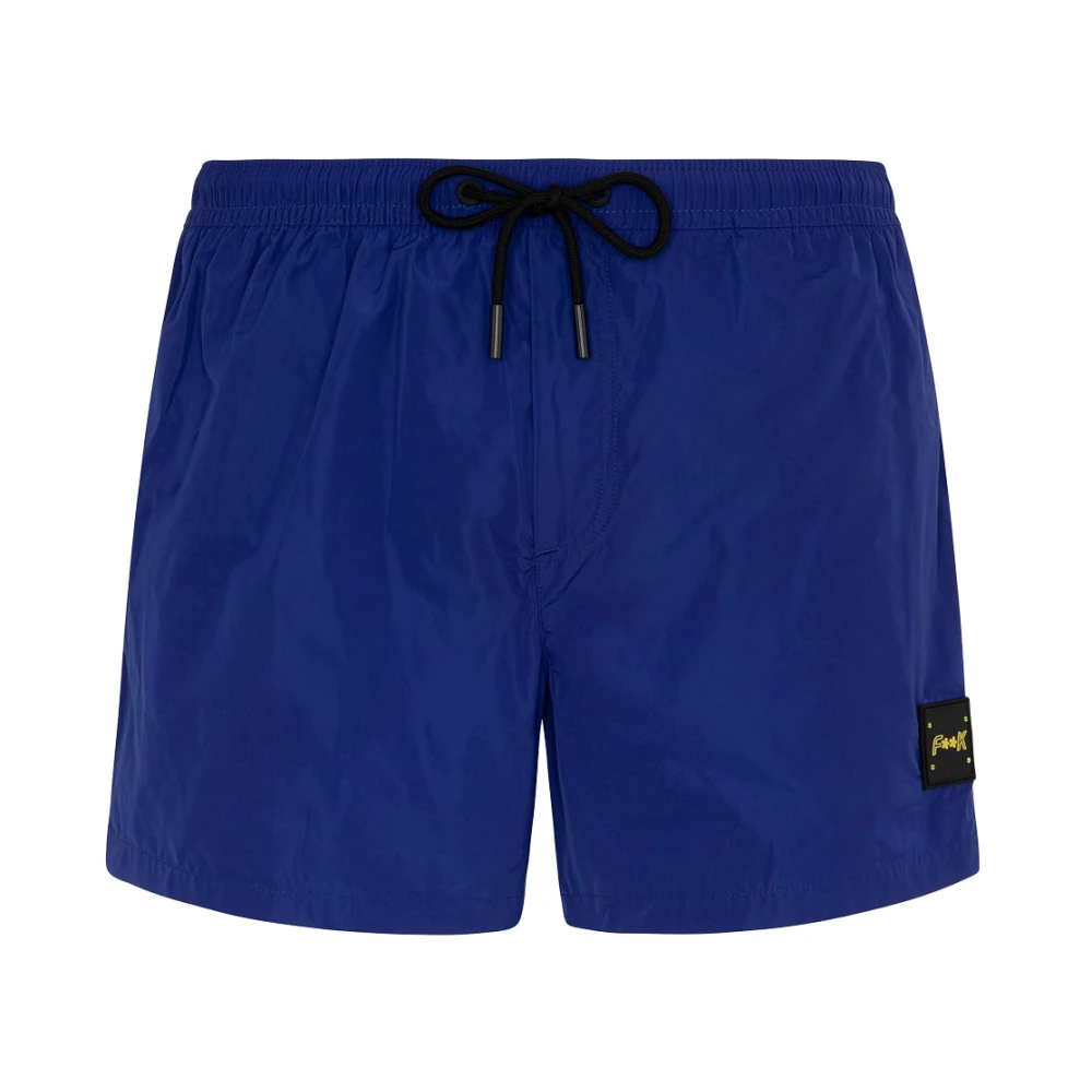 F**k Kort Eenkleurig Blue Heren