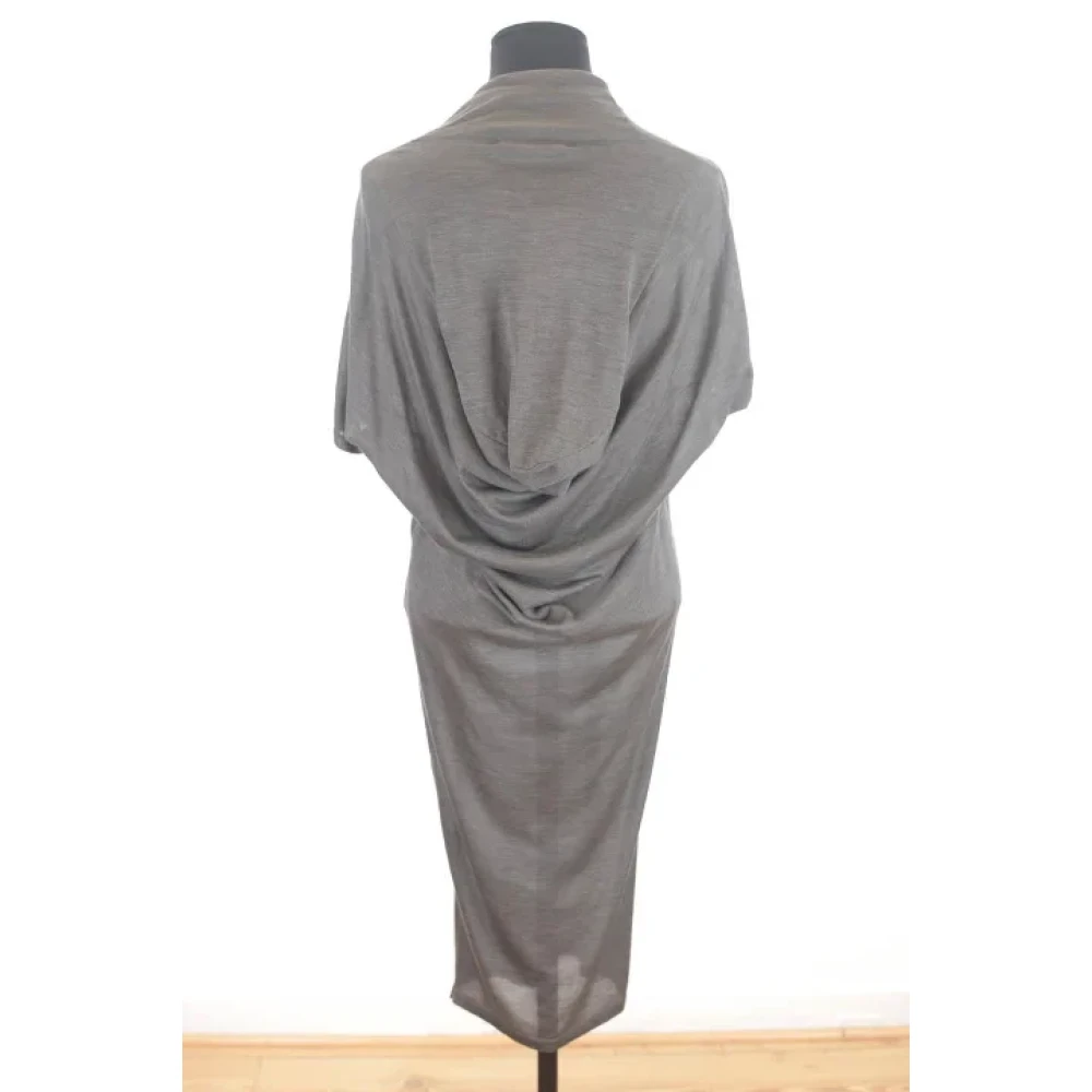 Balenciaga Vintage Pre-owned Wool dresses Gray Dames