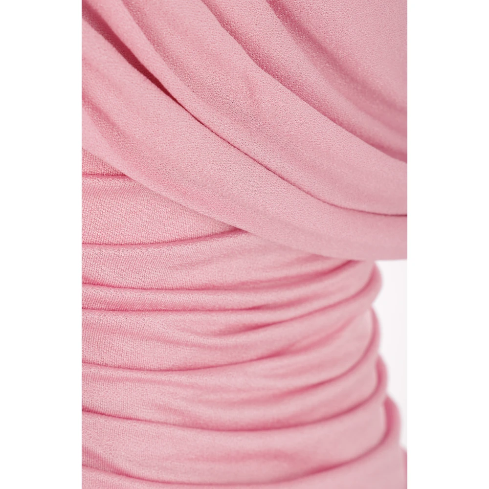Blumarine Roze One-Shoulder Jersey Jurk Pink Dames