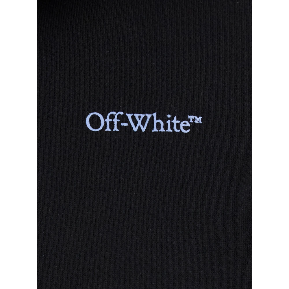 Off White Zwarte Logo Hoodie met Arrow Skate Black Heren