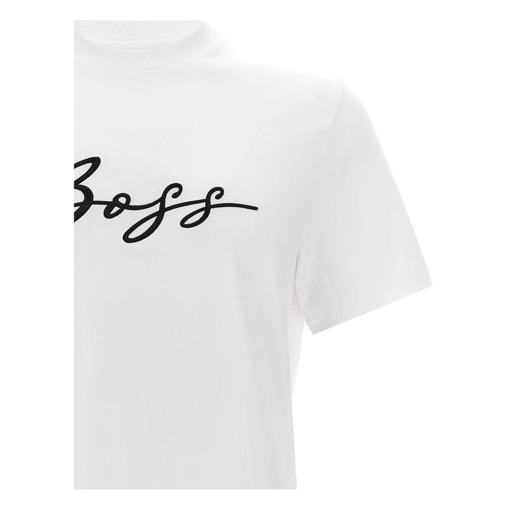 Hugo Boss Witte Jersey Shirt voor Mannen White Heren