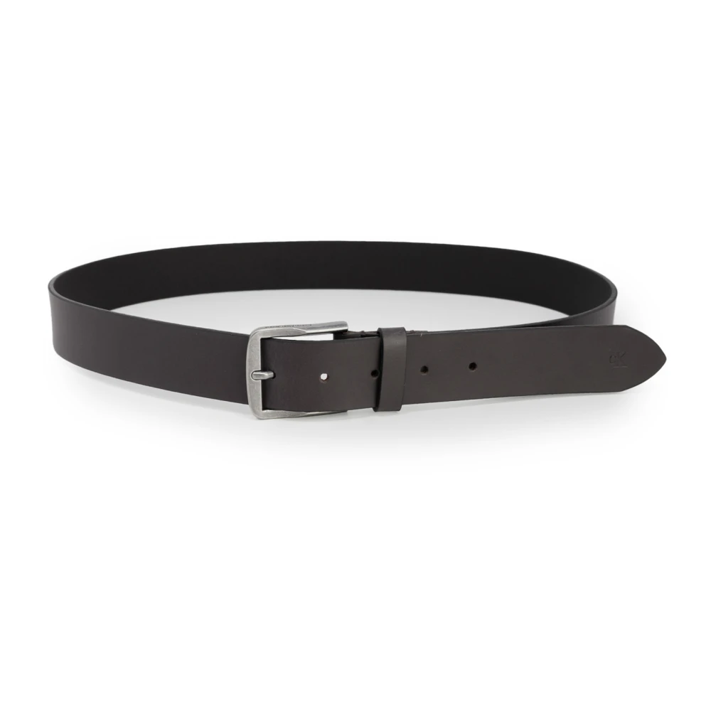 Calvin Klein Bruin leren riem met gespsluiting Brown Heren